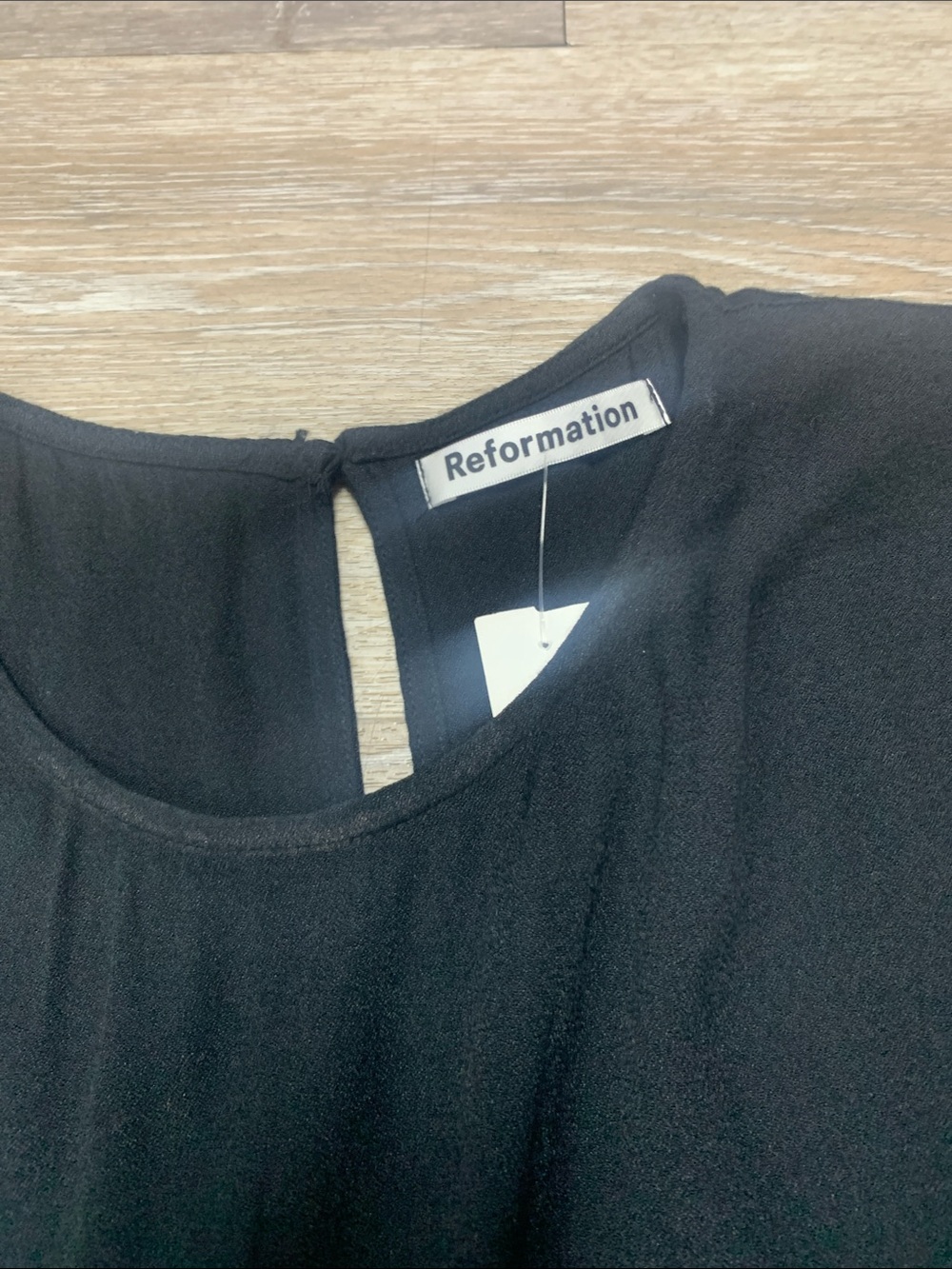 Reformation Black Short-Sleeve Maxi Dress - Picture 4 of 7